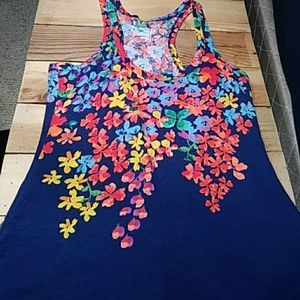 Vibrant Floral Tank and Bermudas